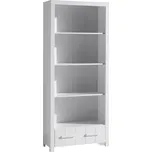 Bílá lakovaná knihovna Vipack Erik 205 x 87 cm