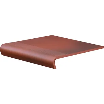Obklad V-shape Country wisnia - schodovka s nosem 30x32 hnědá hladká 138105