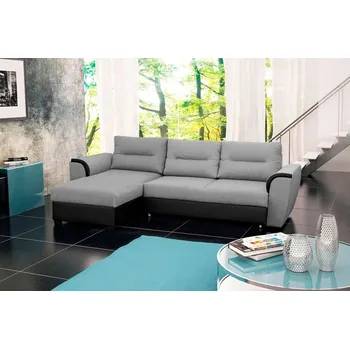 Obývací stěna FALCO Sedací souprava Tommy L šedá/černá