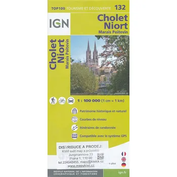 IGN mapa Cholet, Niort, Marais Poitevin 1:100 t.