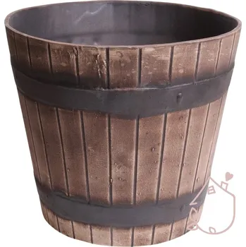 Květináč velký zahradní květináč imitující dřevo