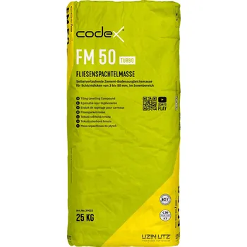 Stavební pojivo CODEX FM 50 Turbo samonivelační hmota 25kg