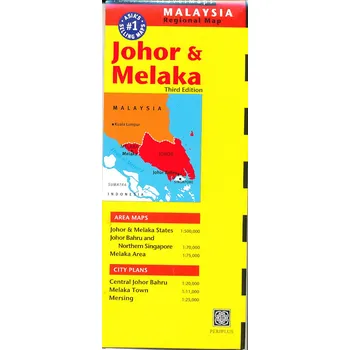 Periplus vydavatelství mapa Malaysia-Johor,Melaka 1:500 t.