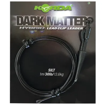 Korda Koncová Montáž Dark Matter Leader Hybrid Lead Clip 40 lb 1 m - Silt Brown