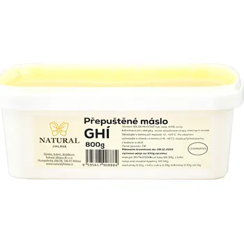 Přepuštěné máslo Natural Jihlava Ghí přepuštěné máslo 800 g