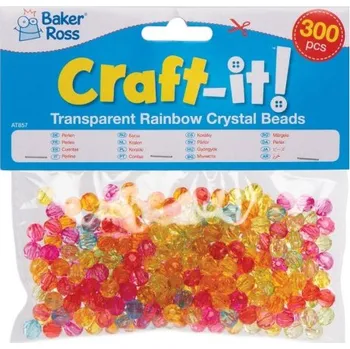 Dětské navlékací korálky Křišťálové korálky v barvách duhy (300ks) AT857 -