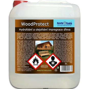 barva a nátěr na dřevo WOOD PROTECT hydrofobní a olejofobní impregnace na dřevo 5 l