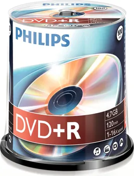 Optické médium Philips DVD+R 100 ks (DR4S6B00F/00)