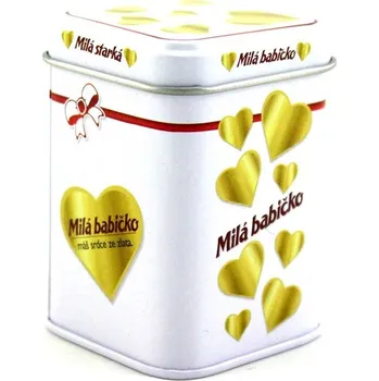 Dóza na potraviny GiftyCity GIFTY CITY Krabička plechová 4,5x4,5x6,6 cm, Milá babičko GiftyCity