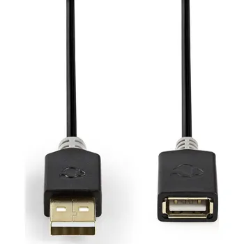 Elektrická zásuvka NEDIS USB 2.0 kabel | A Zástrčka - A Zásuvka | 2 m | Antracit