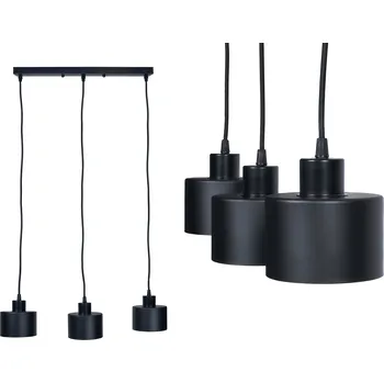 Dekorativní svítidlo KOLORENO Závěsné stropní svítidlo ze série Retro & Loft: Loftinio 3xE27 - Černé provedení