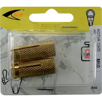 Hmoždinka D.I.P. Kotva mosazná M10 blistr