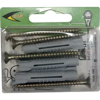 Hmoždinka D.I.P. Hmoždinka bez lemu PA+vrut znz 5,0x60 blistr