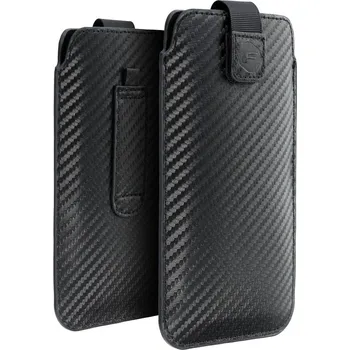 Pouzdro na mobilní telefon Forcell Pocket Carbon 15 černé