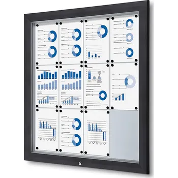 Venkovní vitrína typu T určená pro 12x A4 Antracit