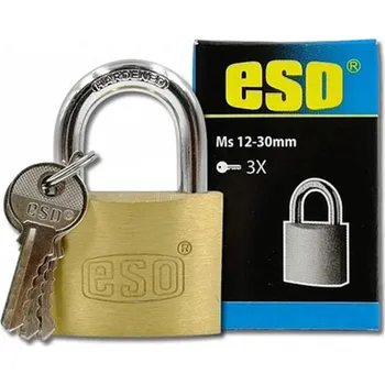 zadlabací zámek SATOS Zámek visací 9230A 30mm mosaz.