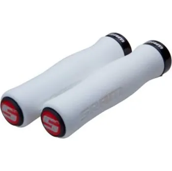 Sport Sram SRAM Locking gripy Contour pěnové 129mm bílé s Single černé Clamp a koncovky řidítek