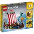 Stavebnice LEGO LEGO Creator 3v1 31132 Vikingská loď a mořský had