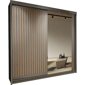 Šatní skříň Skříň Royal 203 šedý / lamely wotan