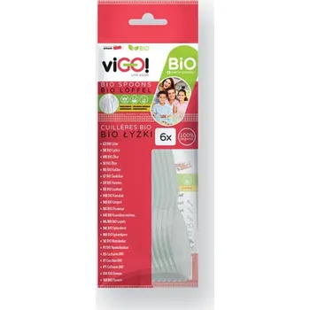 Jednorázové nádobí viGO! Lžíce BIO cukrová třtina, 6 ks v PLA sáčku