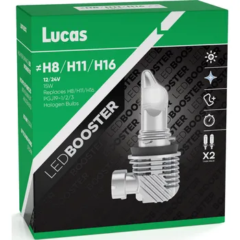 Lucas LED Booster H8/H11/H16 12/24V 15W