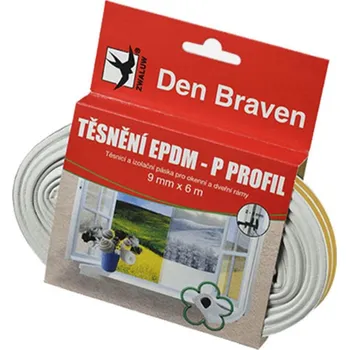 Den Braven Profil těsnící - P z EPDM pryže bílý 9 x 5,5 mm x 6 m