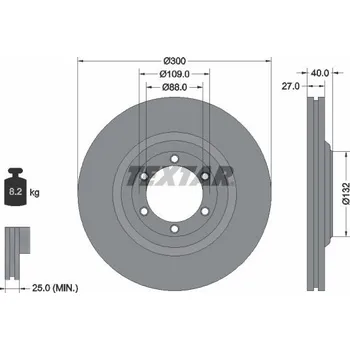 Brzdový kotouč Brzdový kotouč TEXTAR 92282403