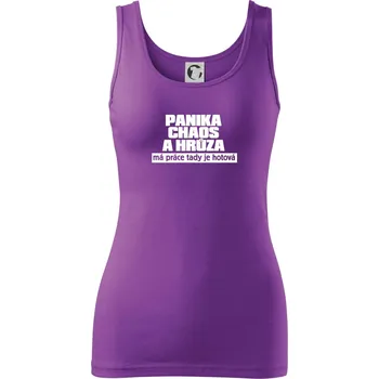 Dámské tričko Panika, chaos a hrůza - Dámské tílko - 2XL ( Fialová )