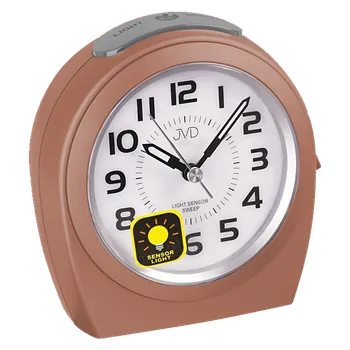 Budík Ručkový netikající budík JVD sweep SRP910.11 se světelným senzorem (rose)