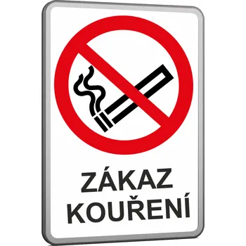Velkoplošné cedule - ZÁKAZ KOUŘENÍ UV tisk plast 5mm 700x500 mm