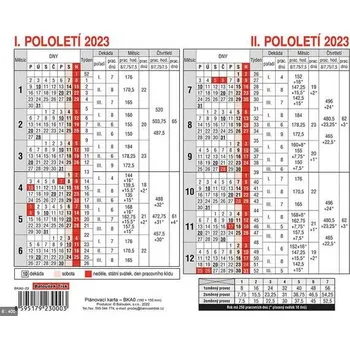 Kalendář Baloušek Tisk Plánovací karta BKA0 2023