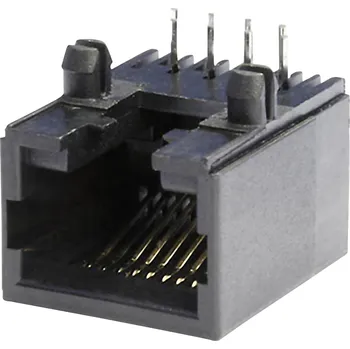 Elektrická zásuvka econ connect MEB8/8PL Modulární vestavná zásuvka MEB8/8PL zásuvka, vestavná horizontální Počet pólů 8P8C černá 1 ks