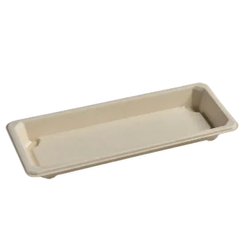 Jednorázové nádobí EcoPack Miska EKO z cukrové třtiny na SUSHI 221x92x21 mm béžová bal/50 ks