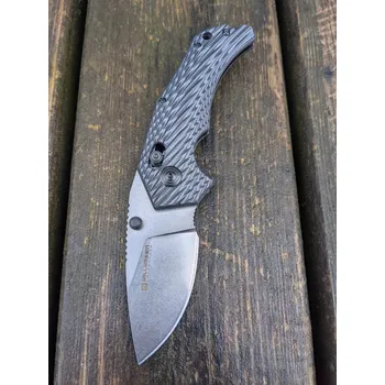 kapesní nůž Willumsen Copenhagen® Zavírací nůž Red E. Willumsen®, Barva: Gray/Black, Varianta: Šedá čepel – Stone Wash