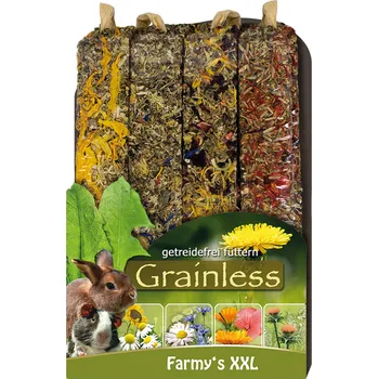 Krmivo pro hlodavce 2 x 4ks JR Farm Farmy's Grainless XXL tyčinky pro hlodavce