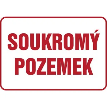 Kancelář Značka Soukromý pozemek, hliník, 300 × 400 mm