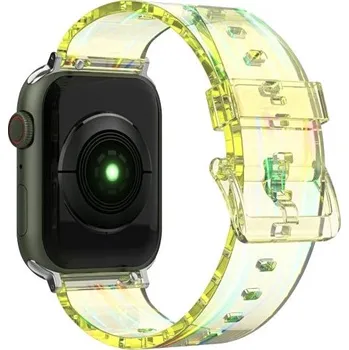 Řemínek na hodinky Transparentní měňavý řemínek pro Apple Watch Ultra 49mm / 46mm / 45mm / 44mm / 42mm - žlutý