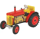 Traktor Zetor červený na klíček kov 14cm 1:25 Kovap