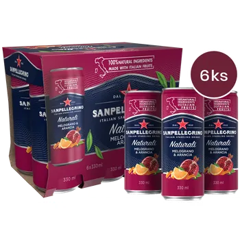 Limonáda Sanpellegrino Melograno & Arancia plech, 0,33l - 6 ks