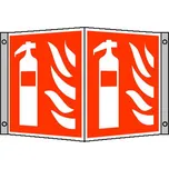 Tabulka úhlová – Hasicí přístroj, hliník, 15 × 15 cm