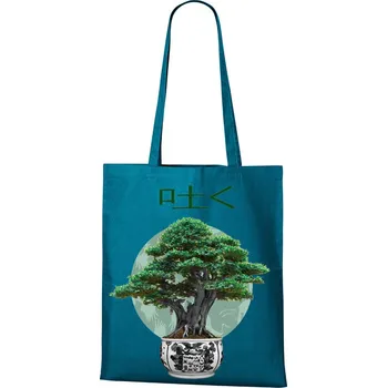 Plátěná tašká Bonsaj, Barva Petrolejová, Velikost 40×45 cm, Canvas Nákupní taška Bezvatriko.cz 1213
