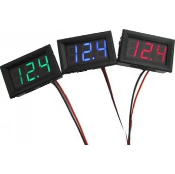 voltmetr 0-30V DC červený v rámečku