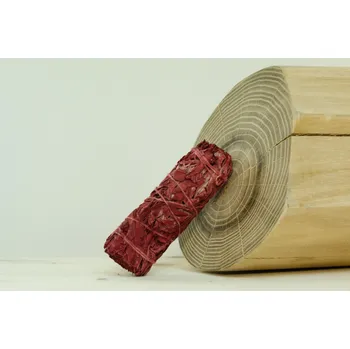 Vonná tyčinka Šalvěj Bílá + Dračí Krev (Kalifornie), vykuřovací svazek Mini - 10 cm