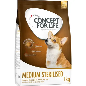 Krmivo pro psa 4x1kg Concept for Life Medium Sterilised