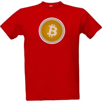Tričko s potiskem BTC coin pánské