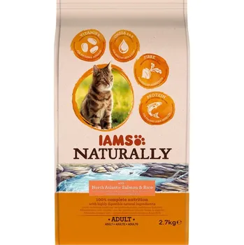 Krmivo pro kočku 2,7 kg IAMS Naturally Cat Adult Salmon