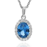 Zlatnictví U Kostela Stříbrný přívěsek s modrým kamínkem 1850 630333511