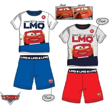 Chlapecké pyžamo Chlapecké pyžamo krátký rukáv Disney Cars bílo/modrá Velikost: 128 (7-8 let)