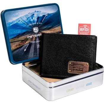 Peněženka Značková peněženka z pravé kůže pro muže Barva: Černá