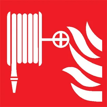 samolepka Tabulka – Hasicí hadice, 20 × 20 cm, samolepicí fólie Everglow